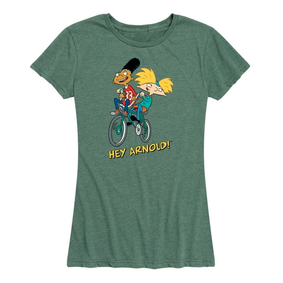 Hey Arnold! - Arnold and Gerald Bike - Women's Short Sleeve Graphic T-Shirt