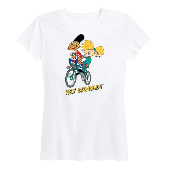 Hey Arnold! - Arnold and Gerald Bike - Women's Short Sleeve Graphic T-Shirt