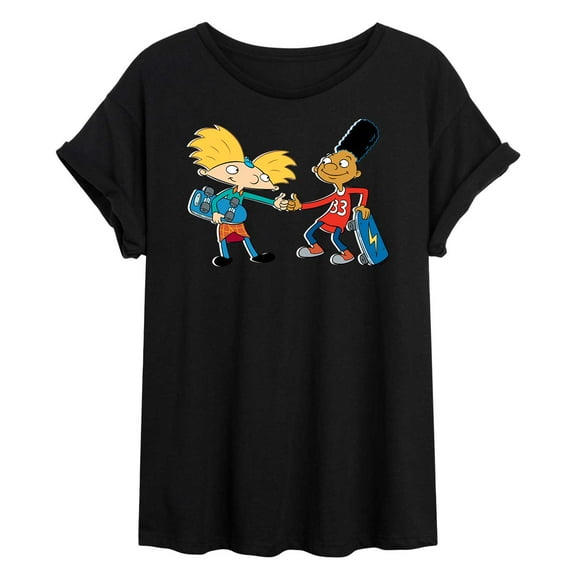 Hey Arnold! - Arnold and Gerald Skateboard - Women's Oversized T-Shirt