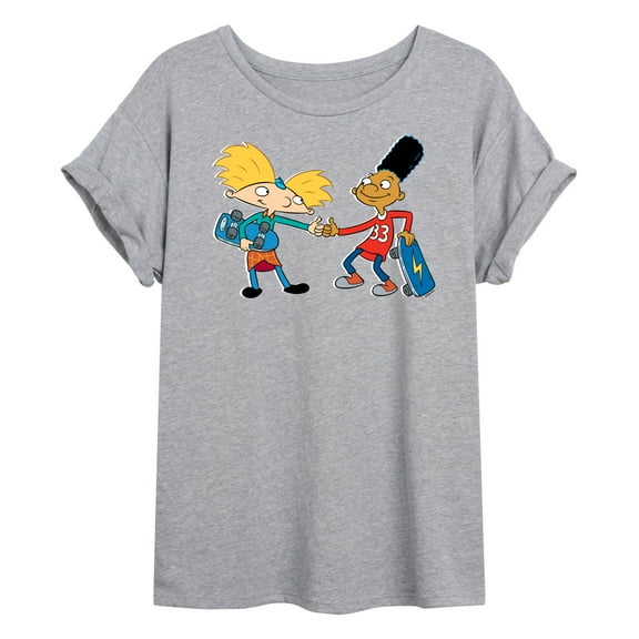 Hey Arnold! - Arnold and Gerald Skateboard - Women's Oversized T-Shirt