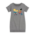 thumbnail image 1 of Hey Arnold! - Arnold and Gerald Skateboard - Toddler And Youth Girls Fleece Dress, 1 of 1