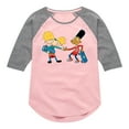 thumbnail image 1 of Hey Arnold! - Arnold and Gerald Skateboard - Toddler And Youth Girls Raglan Graphic T-Shirt, 1 of 4