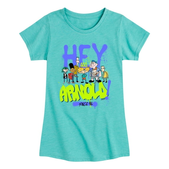 Hey Arnold! - Arnold and Gerald Skateboard - Toddler And Youth Girls Short Sleeve Graphic T-Shirt