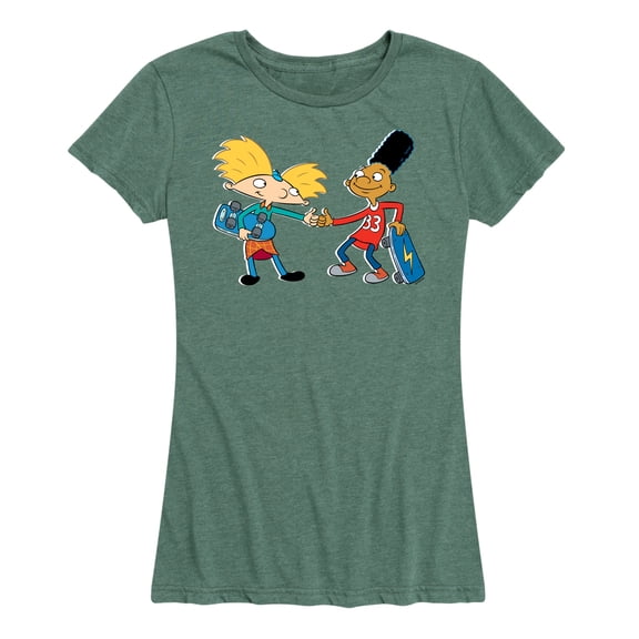 Hey Arnold! - Arnold and Gerald Skateboard - Women's Short Sleeve Graphic T-Shirt
