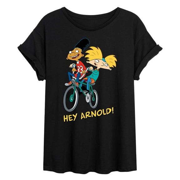 Hey Arnold! - Arnold and Gerald on Bike - Women's Oversized T-Shirt