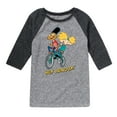 thumbnail image 1 of Hey Arnold! - Arnold and Gerald on Bike - Toddler And Youth Raglan Graphic T-Shirt, 1 of 5