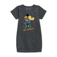 thumbnail image 1 of Hey Arnold! - Arnold and Gerold Bike - Toddler And Youth Girls Fleece Dress, 1 of 4