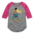 thumbnail image 1 of Hey Arnold! - Arnold and Gerold Bike - Toddler And Youth Girls Raglan Graphic T-Shirt, 1 of 5