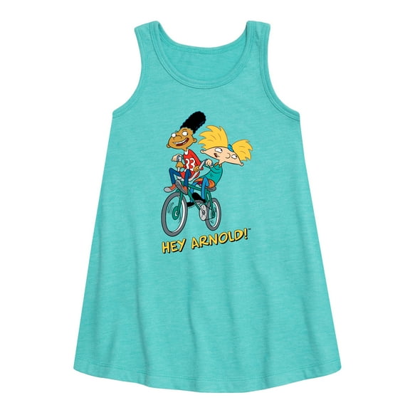 Hey Arnold! - Arnold and Gerold Bike - Toddler and Youth Girls A-line Dress