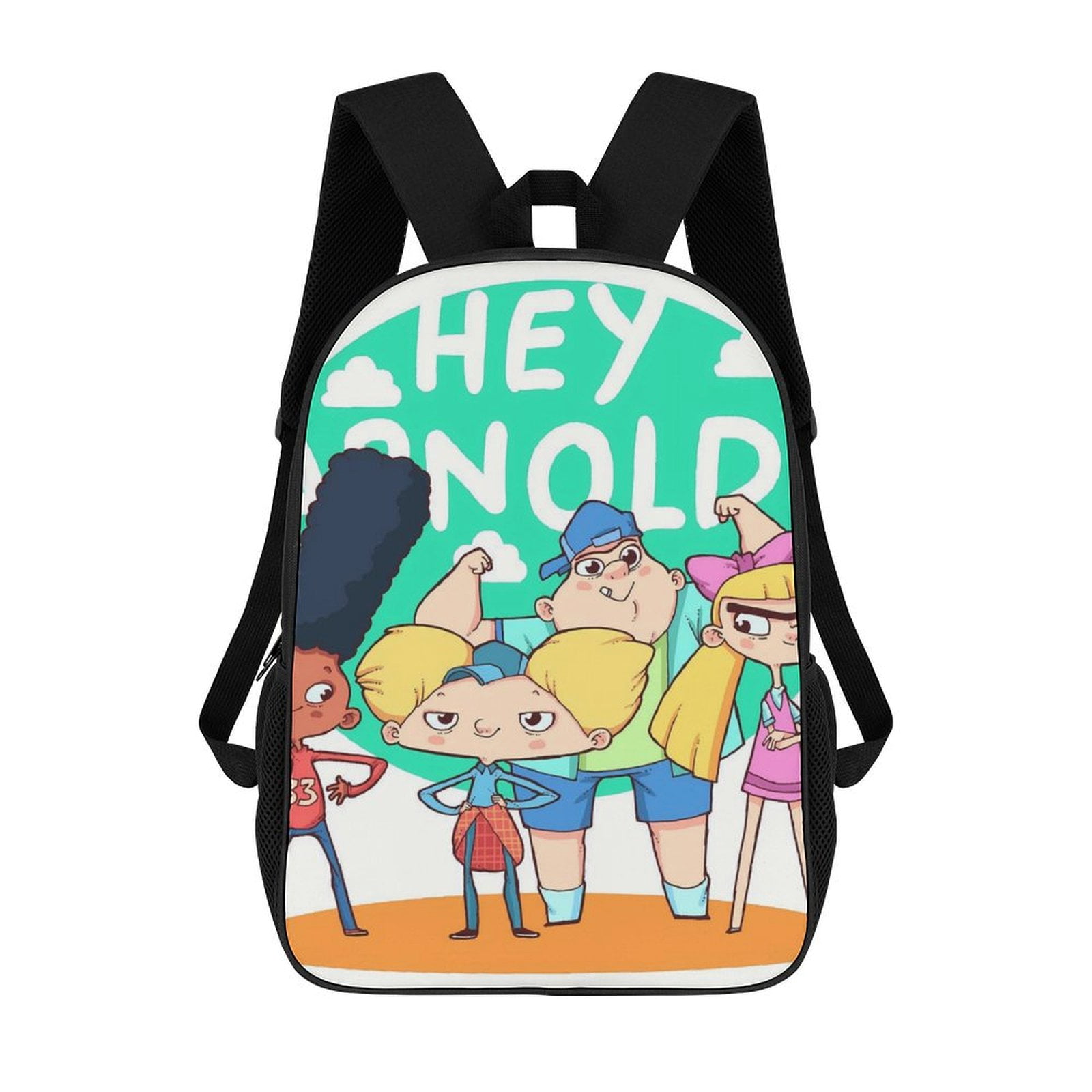 Hey Arthur Backpack Hey Arnold Back-pack Adjustable Shoulder Straps Large Capacity Book ...