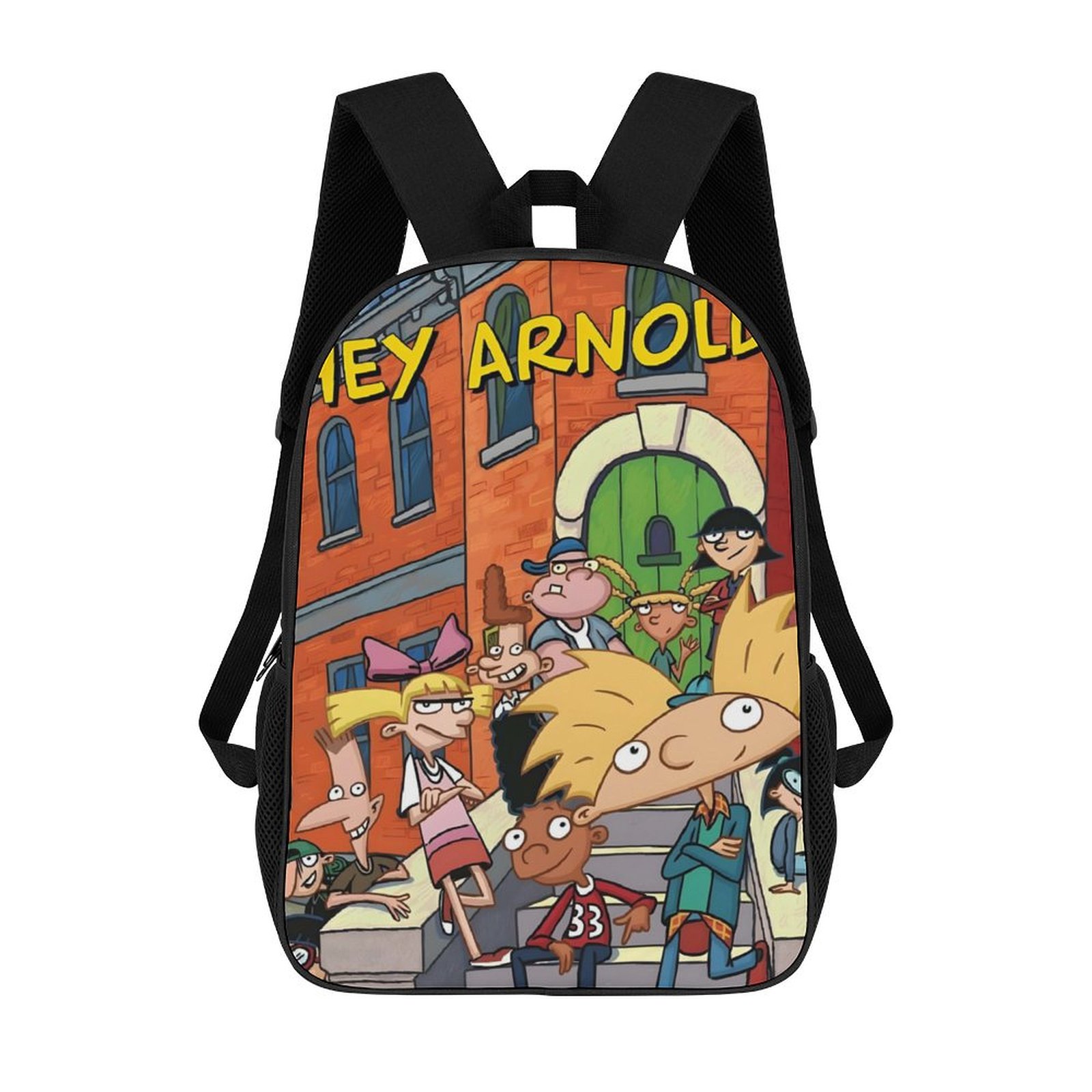 Hey Arthur Backpack Hey Arnold Back-pack Adjustable Shoulder Straps Large Capacity Book ...