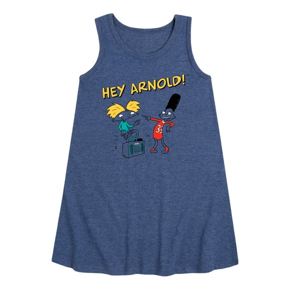 Hey Arnold! - Best Buds - Toddler and Youth Girls A-line Dress