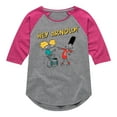 thumbnail image 1 of Hey Arnold! - Bust Buds - Toddler And Youth Girls Raglan Graphic T-Shirt, 1 of 5
