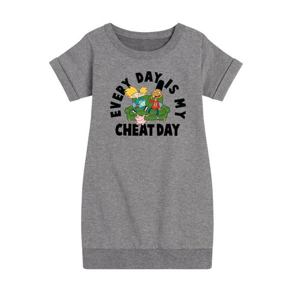 Hey Arnold! - Cheat Day - Toddler And Youth Girls Fleece Dress