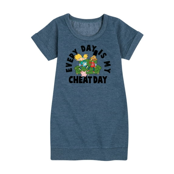 Hey Arnold! - Cheat Day - Toddler And Youth Girls Fleece Dress