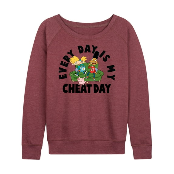 Hey Arnold! - Cheat Day - Women's Lightweight French Terry Long Sleeve Shirt