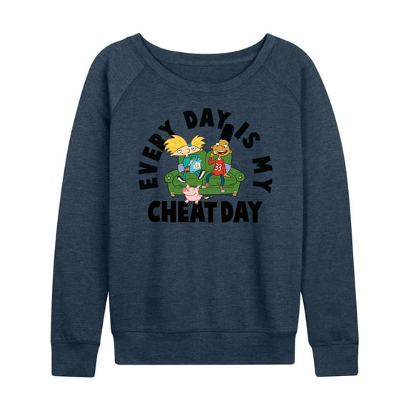 Hey Arnold! - Cheat Day - Women's Lightweight French Terry Long Sleeve Shirt