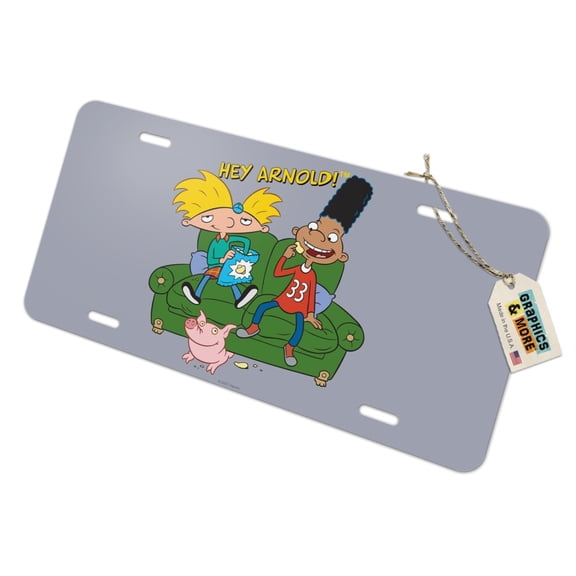 Hey Arnold! Chips on Couch Novelty Metal Vanity Tag License Plate
