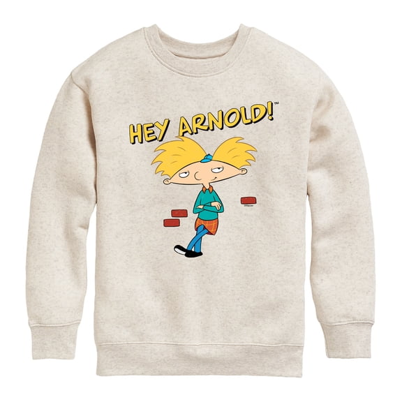 Hey Arnold! - Cool Arnold - Toddler And Youth Crewneck Fleece Sweatshirt