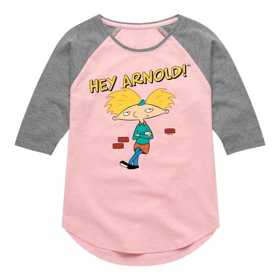 Hey Arnold! - Cool Arnold - Toddler And Youth Girls Raglan Graphic T-Shirt