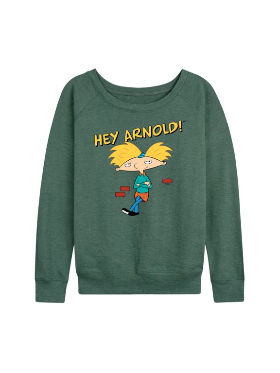! - Cool Arnold Women's Lightweight French Terry Wide Neck Long Sleeve Graphic Shirt