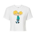 thumbnail image 1 of Hey Arnold! - Distressed Arnold - Juniors Cropped Cotton Blend T-Shirt, 1 of 5