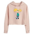 thumbnail image 1 of Hey Arnold! - Distressed Arnold - Juniors Cropped Pullover Hoodie, 1 of 5