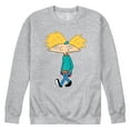 thumbnail image 1 of Hey Arnold! - Distressed Arnold - Men's Crew Neck Fleece Pullover, 1 of 5
