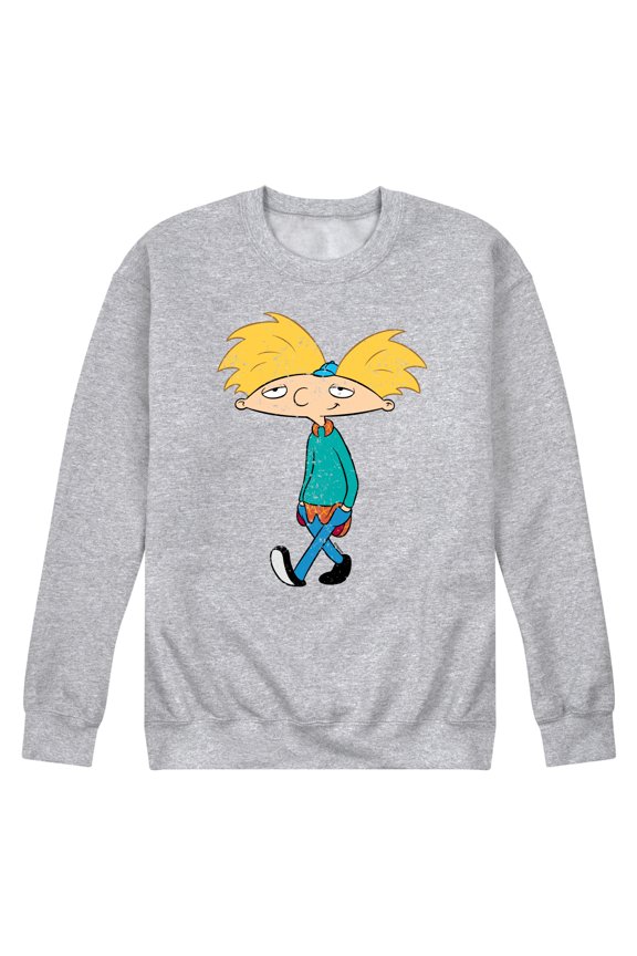 ! - Distressed Arnold - Men's Crew Neck Fleece Pullover