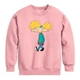 thumbnail image 1 of Hey Arnold! - Distressed Arnold - Toddler And Youth Crewneck Fleece Sweatshirt, 1 of 4