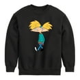 thumbnail image 1 of Hey Arnold! - Distressed Arnold - Toddler And Youth Crewneck Fleece Sweatshirt, 1 of 5