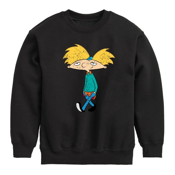 Hey Arnold! - Distressed Arnold - Toddler And Youth Crewneck Fleece Sweatshirt