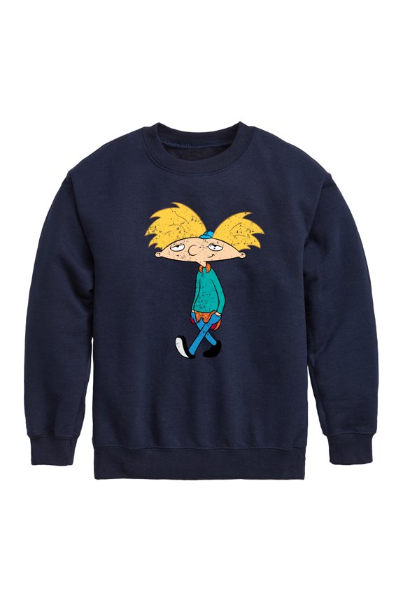 ! - Distressed Arnold - Toddler And Youth Crewneck Fleece Sweatshirt