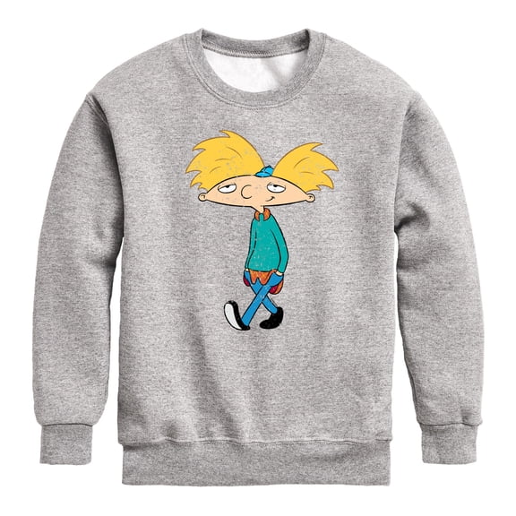 Hey Arnold! - Distressed Arnold - Toddler And Youth Crewneck Fleece Sweatshirt