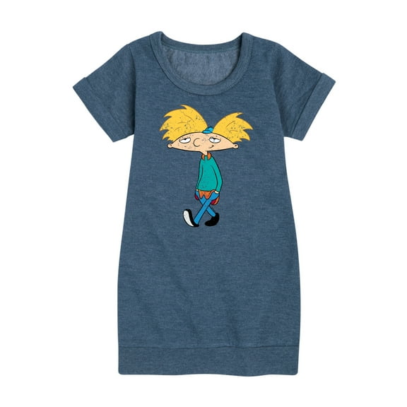 Hey Arnold! - Distressed Arnold - Toddler And Youth Girls Fleece Dress