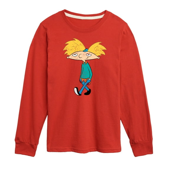 Hey Arnold! - Distressed Arnold - Toddler And Youth Long Sleeve Graphic T-Shirt