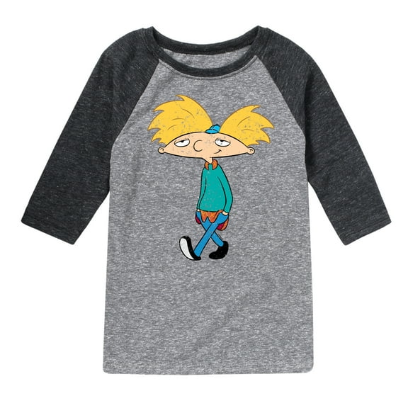 Hey Arnold! - Distressed Arnold - Toddler And Youth Raglan Graphic T-Shirt
