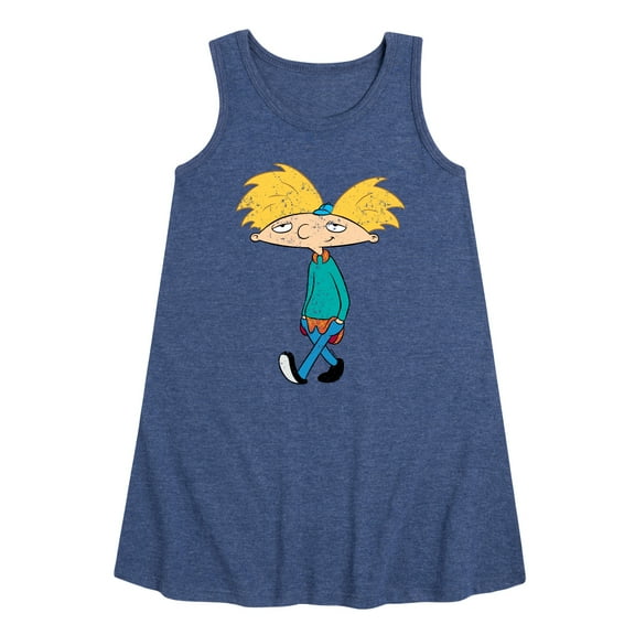 Hey Arnold! - Distressed Arnold - Toddler and Youth Girls A-line Dress
