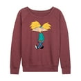 thumbnail image 1 of Hey Arnold! - Distressed Arnold - Women's Lightweight French Terry Long Sleeve Shirt, 1 of 5