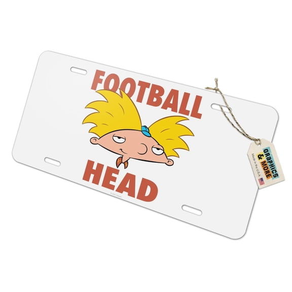 Hey Arnold! Football Head Novelty Metal Vanity Tag License Plate