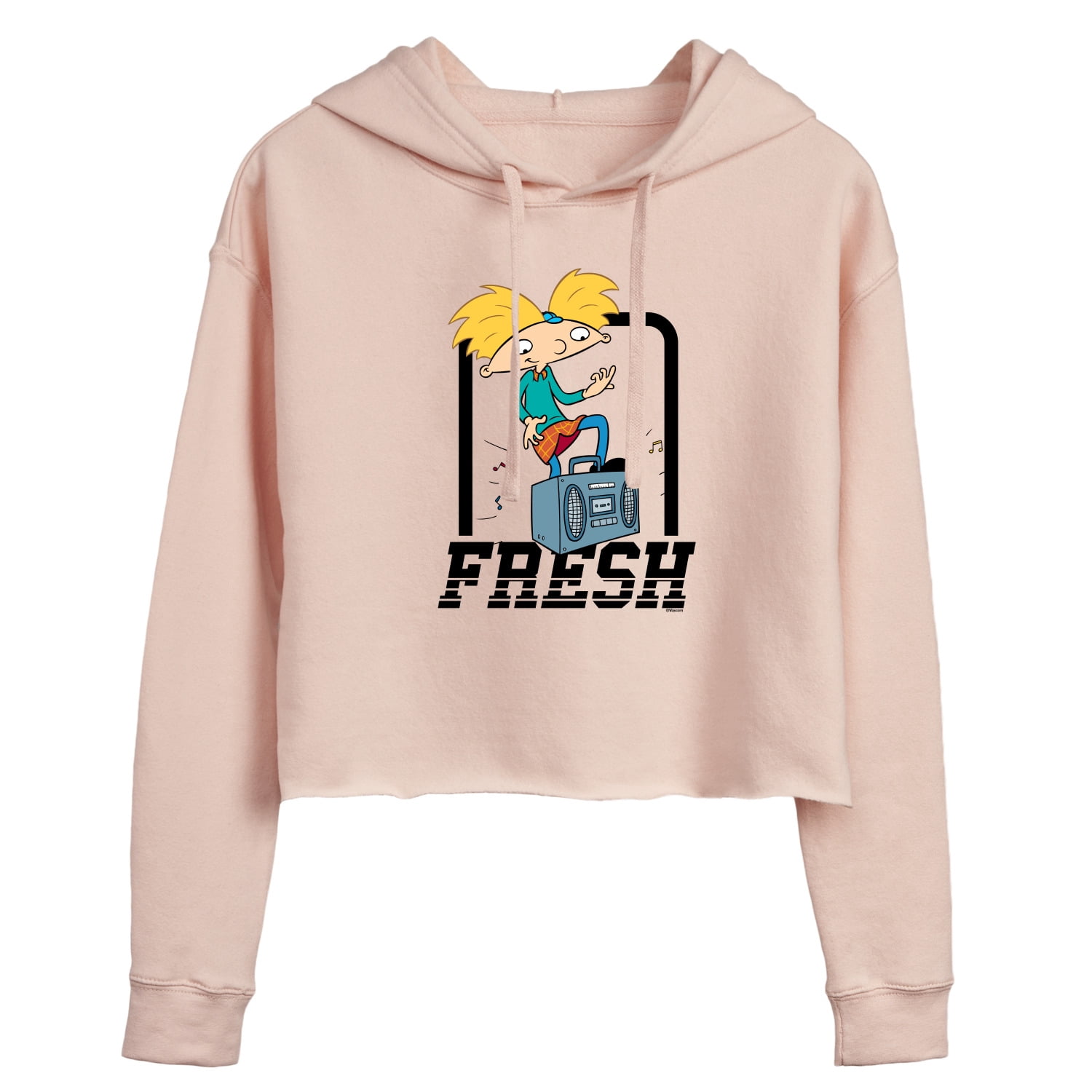 Hey Arnold! - Fresh Arnold - Juniors Cropped Pullover Hoodie - Walmart.com
