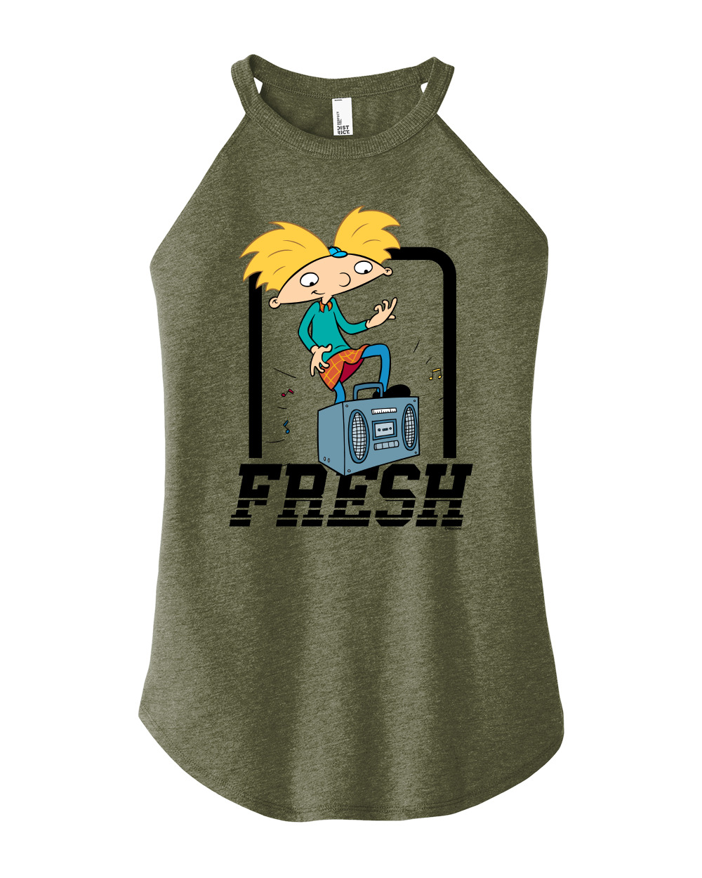 Hey Arnold! - Fresh Arnold - Juniors High Neck Tank Top - Walmart.com