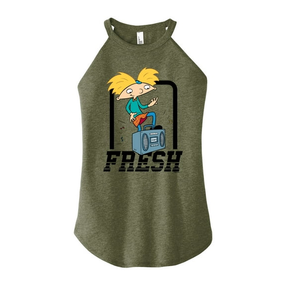 Hey Arnold! - Fresh Arnold - Juniors High Neck Tank Top
