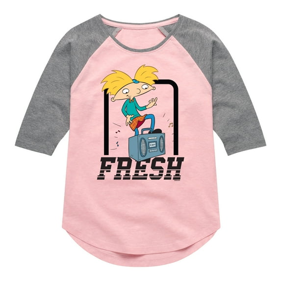 Hey Arnold! - Fresh Arnold - Toddler And Youth Girls Raglan Graphic T-Shirt