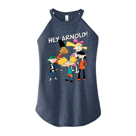 Hey Arnold! - Group Shot - Juniors High Neck Tank Top