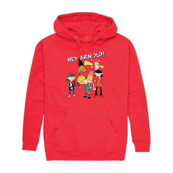 Hey Arnold! - Group Shot - Men's Pullover Hooded Fleece Sweatshirt