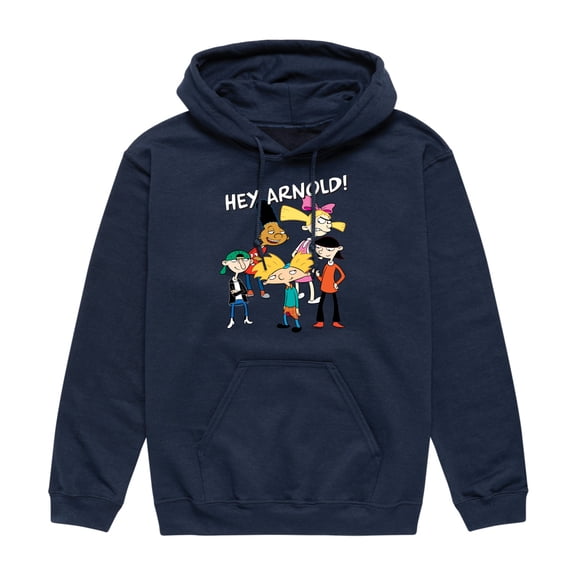 Hey Arnold! - Group Shot - Men's Pullover Hooded Fleece Sweatshirt