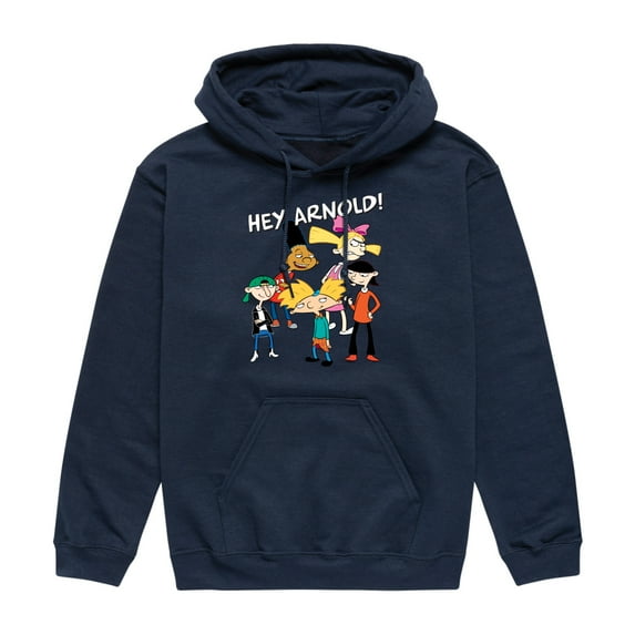 Hey Arnold! - Group Shot - Men's Pullover Hooded Fleece Sweatshirt