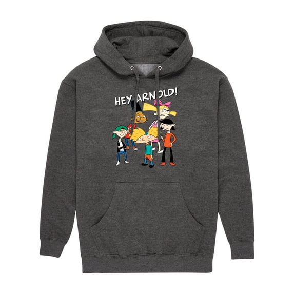 Hey Arnold! - Group Shot - Men's Pullover Hooded Fleece Sweatshirt