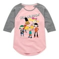 thumbnail image 1 of Hey Arnold! - Group Shot - Toddler And Youth Girls Raglan Graphic T-Shirt, 1 of 5